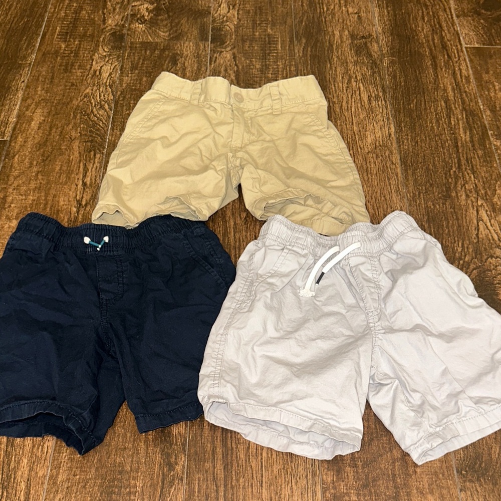 Kids Casual Shorts Set - Tan, Navy, Gray